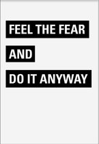 Feel The Fear Poster (29,7x42cm) - Wallified - Tekst - Poster  - Wall-Art - Woondecoratie - Kunst - Posters