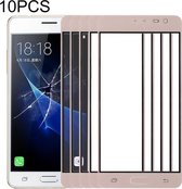 10 PCS Front Screen Outer Glass Lens voor Samsung Galaxy J3 Pro / J3110 (goud)