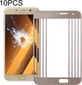10 PCS Front Screen Outer Glass Lens voor Samsung Galaxy A3 (2017) / A320 (Gold)