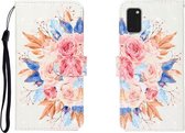Voor Galaxy A41 3D Gekleurde Tekening Horizontale Flip Leren Case met Houder & Kaartsleuf & Portemonnee (Zonnebloem)