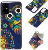 Voor Galaxy S20 + Luminous TPU mobiele telefoon beschermhoes (Blue Owl)