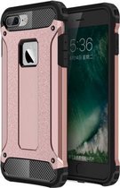 Voor iPhone 8 Plus en 7 Plus Tough Armor TPU + pc-combinatiehoes (roségoud)