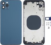 Behuizingsdeksel achterkant met uiterlijk imitatie van iP12 Pro Max voor iPhone XS Max (blauw)