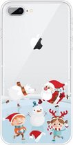 Christmas Series Clear TPU beschermhoes voor iPhone 8 Plus / 7 Plus (Snow Entertainment)