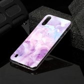 Voor Galaxy A01 Marble Pattern Soft TPU beschermhoes (paars)