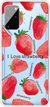 Voor Samsung Galaxy A31 schokbestendig geschilderd TPU beschermhoes (Love Strawberry)