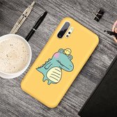 Voor Galaxy Note 10+ Cartoon Animal Pattern schokbestendige TPU beschermhoes (gele krokodilvogel)