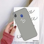 Voor Galaxy A40 Three Dots Love-heart Pattern Colorful Frosted TPU telefoon beschermhoes (grijs)