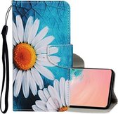 Voor Samsung Galaxy S10e Gekleurde Tekening Patroon Horizontale Flip Leren Case met Houder & Kaartsleuven & Portemonnee & Lanyard (Chrysanthemum)