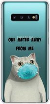 Voor Samsung Galaxy S10 5G gekleurde tekening patroon zeer transparante TPU beschermhoes (masker kat)