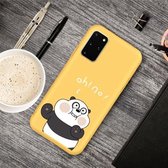 Voor Galaxy S20 Cartoon dier patroon schokbestendig TPU beschermhoes (gele panda)