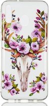 Sika Deer Pattern Noctilucent TPU Soft Case voor Galaxy M20
