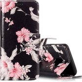 Voor Galaxy S9 Azalea-patroon horizontale lederen flip-hoes met houder en kaartsleuven en portemonnee