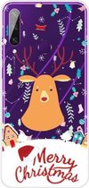 Voor Huawei Y6p Christmas Series transparante TPU beschermhoes (Christmas Ugly Deer)