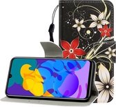 Voor Huawei Honor Play 4T Pro Gekleurde Tekening Horizontale Flip Leren Case met Houder & Kaartsleuf & Portemonnee (Saffloer)