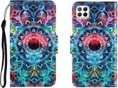 Voor Huawei P40 Lite Gekleurde Tekening Horizontale Flip Leren Case met Houder & Kaartsleuf & Portemonnee (Mandala)