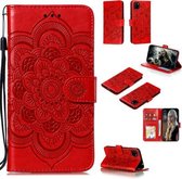 Voor Huawei Y5P / Honor 9S Mandala Embossing Patroon Horizontale Flip Leren Case met Houder & Kaartsleuven & Portemonnee & Fotolijst & Lanyard (Rood)