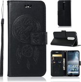 Windgong Uil Embossing Patroon Horizontale Flip lederen tas met houder & kaartsleuven & portemonnee voor Nokia 4.2 (zwart)