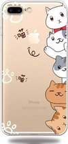 Voor iPhone 7 Plus / 8 Plus Lucency Painted TPU Protective (Meow Meow)