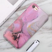 Voor iPhone SE 2020 aquarel marmerpatroon IMD TPU mobiele telefoonhoes (roze)