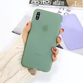 Voor iPhone XS Max 1,5 mm vloeibare emulsie doorschijnende TPU-hoes (donkergroen)