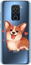 Voor Xiaomi Redmi 10X 4G / Redmi Note 9 schokbestendig geverfd TPU beschermhoes (Love Corgi)