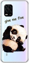 Voor Xiaomi Mi 10 Lite 5G schokbestendig geverfd TPU-beschermhoes (vechtende panda)