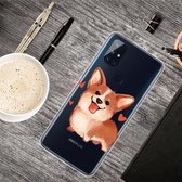 Voor OnePlus Nord N10 5G Gekleurde tekening Clear TPU beschermhoesjes (Love Corgi)