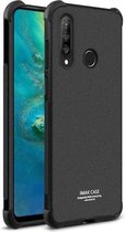 IMAK All-inclusive schokbestendig Airbag TPU-hoesje voor Huawei P30 Lite / Nova 4e, met schermbeschermer (matzwart)