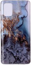 Voor Galaxy A51 Marble Pattern Soft TPU beschermhoes (blauw)