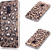 Voor Galaxy A8 (2018) Plating Marble Pattern Soft TPU beschermhoes (Leopard)