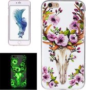 Voor iPhone 6 & 6s Noctilucent Sika Deer Pattern IMD Vakmanschap Zachte TPU Cover Case