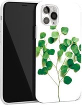 Glanzend plantpatroon TPU-beschermhoes voor iPhone 11 (gras)
