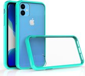 Apple iPhone 11 Hoesje - Mobigear - Crystal Serie - Hard Kunststof Backcover - Transparant / Turquoise - Hoesje Geschikt Voor Apple iPhone 11