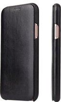 Fierre Shann zakelijke magnetische horizontale flip lederen hoes voor iPhone X / XS (zwart)
