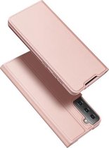 Voor Samsung Galaxy S21 5G DUX DUCIS Skin Pro Series Horizontale Flip PU + TPU lederen tas met houder & kaartsleuven (Rose goud)