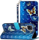 Voor Samsung Galaxy A12 3D-patroon horizontale lederen flip-hoes met houder en kaartsleuven en portemonnee (Rankine Butterfly)