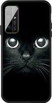 Voor Huawei Honor 30s Pattern Printing Embossment TPU Mobile Case (Whiskered cat)