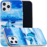 Voor iPhone 12 Pro Max Luminous TPU zachte beschermhoes (vlinders)