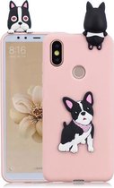 Voor Huawei Y6 2019 3D Cartoon patroon schokbestendig TPU beschermhoes (schattige hond)