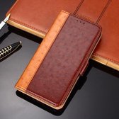 Voor Huawei nova 8 SE struisvogel textuur PU + TPU horizontale flip lederen tas met houder & kaartsleuven & portemonnee (bruin)