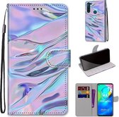 Voor Motorola Moto G8 Power Gekleurde Tekening Cross Texture Horizontale Flip PU Leather Case met Houder & Kaartsleuven & Portemonnee & Lanyard (Fluorescerende Watertextuur)