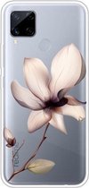 Voor OPPO Realme C15 Gekleurde tekening Clear TPU Cover Beschermhoesjes (A Lotus)