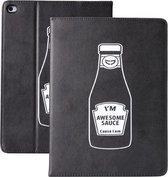 Voor iPad mini 2019/4 Cross Texture Horizontale Flip PU Leather Case met Houder & Slaap / Wekfunctie (Fles)