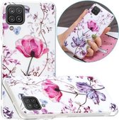 Voor Samsung Galaxy A12 (EU-versie) Plating TPU-beschermhoes (Lotus)