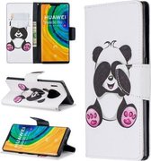 Voor Huawei Mate 30 Pro Gekleurde Tekening Horizontale Flip Leren Case met Houder & Kaartsleuven & Portemonnee (Grote Panda)