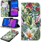 3D Gekleurde Tekening Patroon Horizontale Leren Flip Case voor Huawei Honor 8A, met Houder & Kaartsleuven & Portemonnee (Bananenblad)