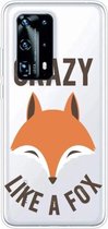 Voor Huawei P40 Pro + Shockproof Painted TPU beschermhoes (Fox)