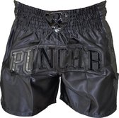 PunchR™ Muay Thai Kickboks Short Zwart XS = Jeans Maat 28 | 8 t/m 10 Jaar