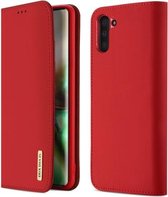 DUX DUCIS WISH-serie TPU + PU + lederen tas met kaartsleuven en portemonnee voor Galaxy Note 10 (rood)